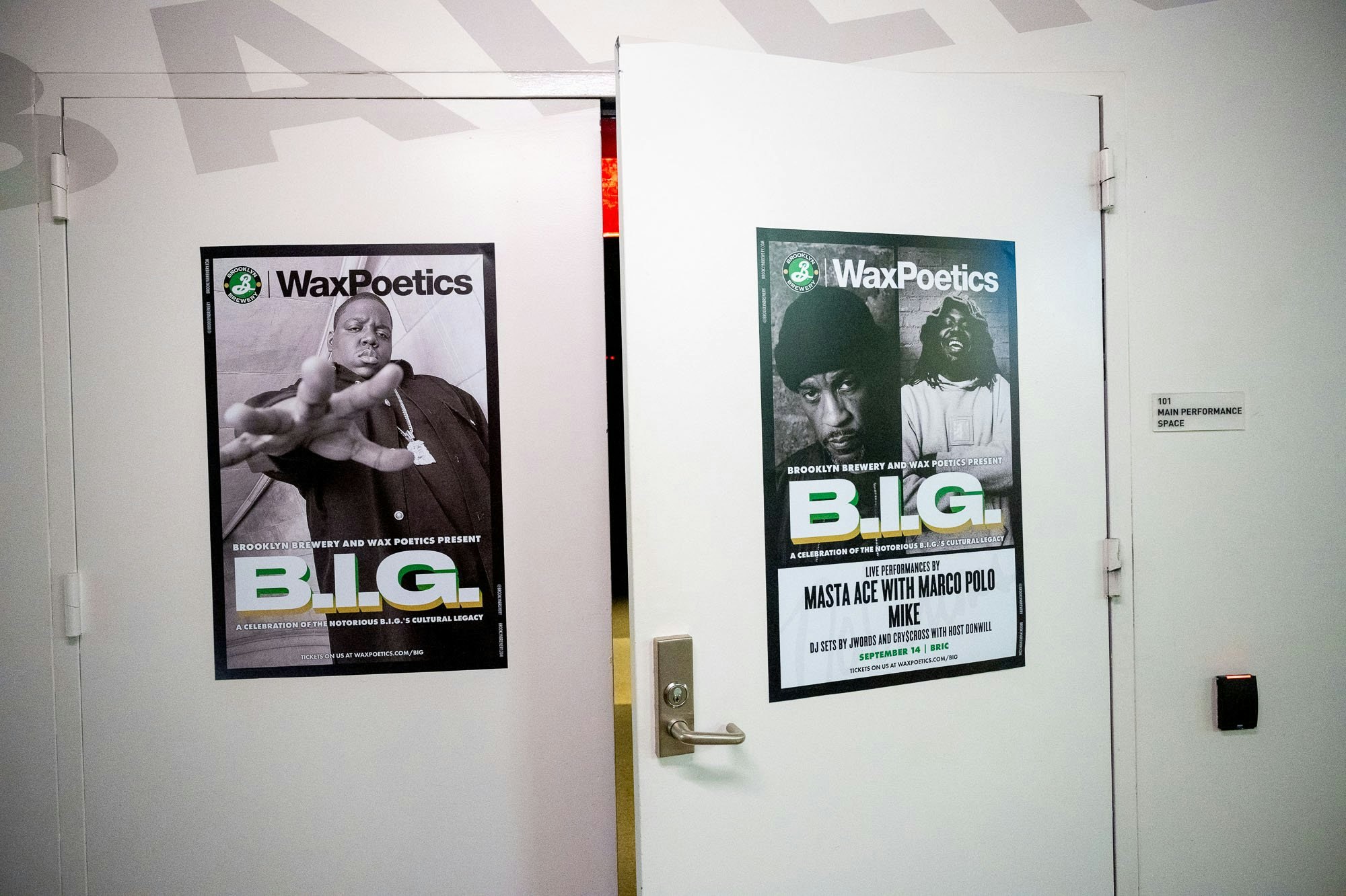 Wax Poetics x Brooklyn Brewery event flyers. Photo by Edwina Hay.